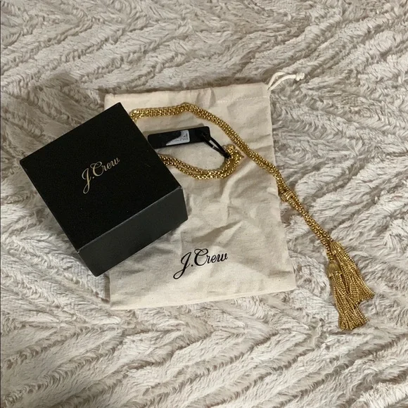 J. Crew Elegant Gold Lariat-Style Tassel Necklace - Picture 5 of 5